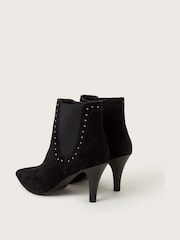 Monsoon Black Oriana Suede Stud Heeled Boots - Image 4 of 4