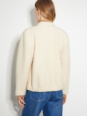 Monsoon Natural Jade Boucle Bomber Jacket - Image 3 of 6