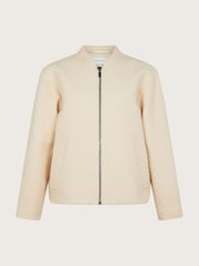 Monsoon Natural Jade Boucle Bomber Jacket - Image 6 of 6