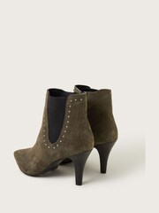 Verde - Monsoon Oriana Suede Stud Heeled Boots - Imagem 4 de 4
