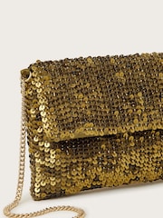 Monsoon Green Sofia Sequin Clutch Bag - Image 4 of 4