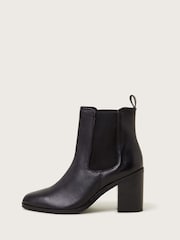 Monsoon Black Libby Leather Block Heels - Image 2 of 4