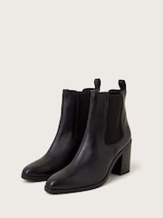 Monsoon Black Libby Leather Block Heels - Image 3 of 4