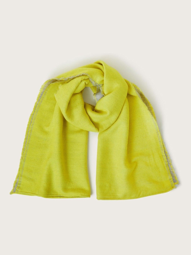 Monsoon Yellow Lila Two Tone Scarf - Image 1 of 1 Monsoon Yellow Lila Two Tone Scarf - Image 1 of 1