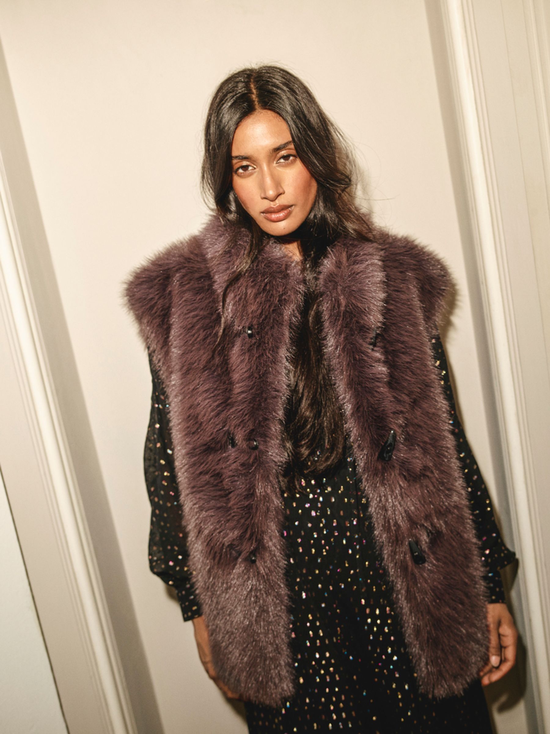 Next fur gilet shop