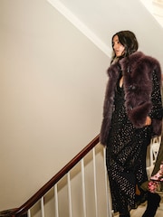 Monsoon Brown Della Faux Fur Gilet - Image 2 of 7