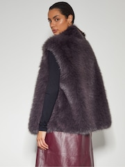 Monsoon Brown Della Faux Fur Gilet - Image 6 of 7