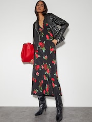 Monsoon Black Paloma Faux Leather Biker Jacket - Image 8 of 8