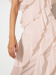 Monsoon Pink Renata Ruffle Maxi Dress - Image 3 of 5
