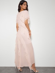 Monsoon Pink Renata Ruffle Maxi Dress - Image 4 of 5
