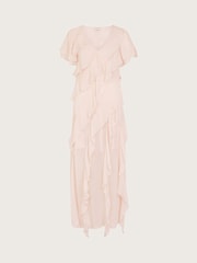 Monsoon Pink Renata Ruffle Maxi Dress - Image 5 of 5