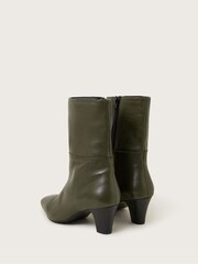 Monsoon Green Nancy Leather Heeled Boots - Image 3 of 3