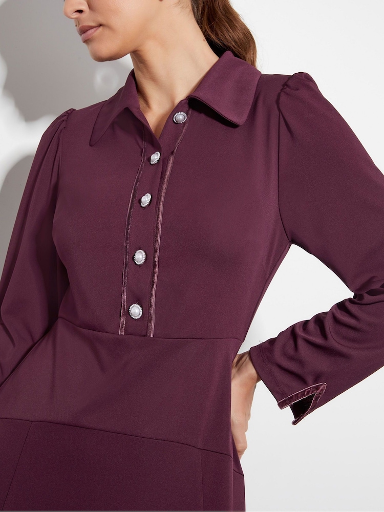 Monsoon Red Jersey Shirt Dress - Image 2 of 6