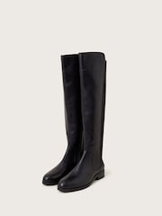 Monsoon Black Una Leather Knee High Boots - Image 2 of 3