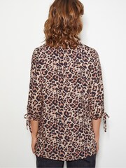 Monsoon Brown Layla Leopard Print Blouse - Image 2 of 4