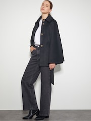 Monsoon Black Cecily Military Cape Coat - Image 2 of 5
