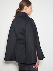 Monsoon Black Cecily Military Cape Coat - Image 3 of 5