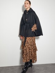 Monsoon Black Cecily Military Cape Coat - Image 5 of 5