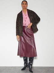 Monsoon Pink Cindy Short Sleeve Collar Cardigan - Image 4 of 5