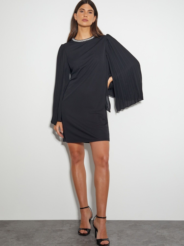 Monsoon Black Jaye Jewel Collar Tunic Dress - Image 1 of 5