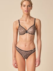 Gossard Animal Print Glossies Leopard Thong - Image 2 of 7