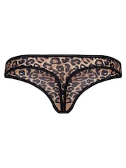 Gossard Animal Print Glossies Leopard Thong - Image 7 of 7