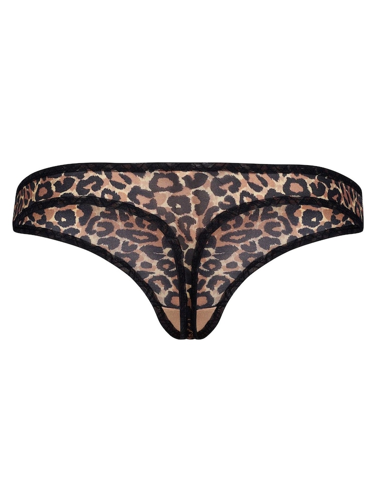 Gossard Animal Print Glossies Leopard Thong - Image 7 of 7