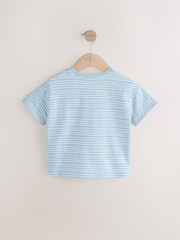 Blue Crochet Rainbow Flowers Short Sleeve T-Shirt (3mths-7yrs) - Image 5 of 7