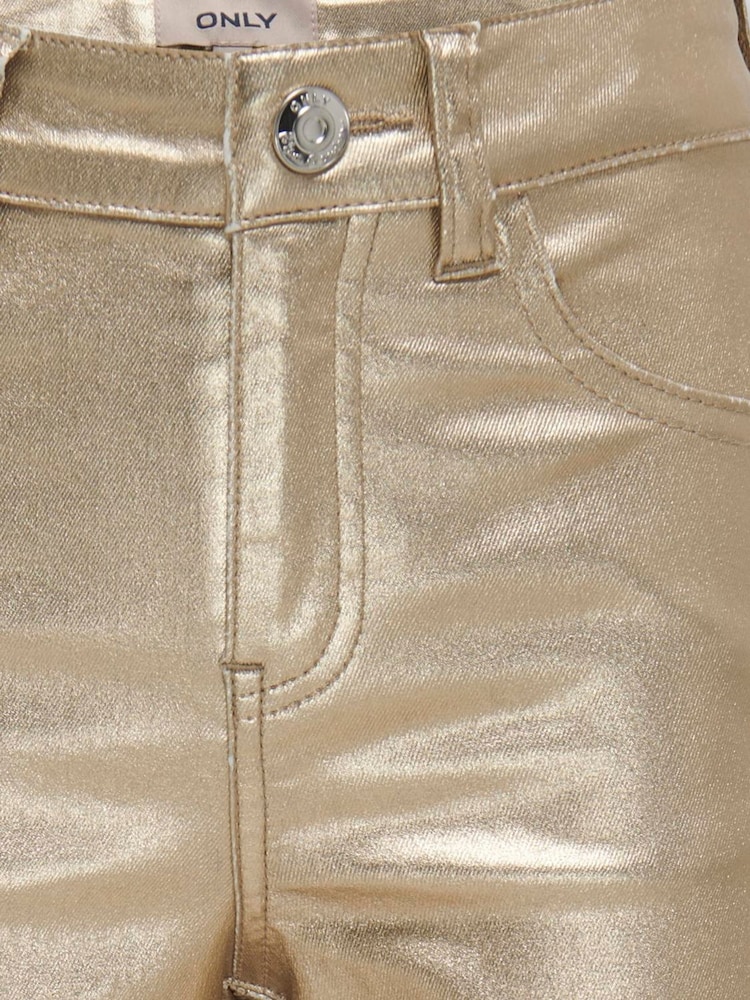 ONLY KIDS Metallic Straight Leg Jeans - Imaginea 4 din 4