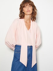 Monsoon Pink Ann Pussybow Embellished Blouse - Image 2 of 4