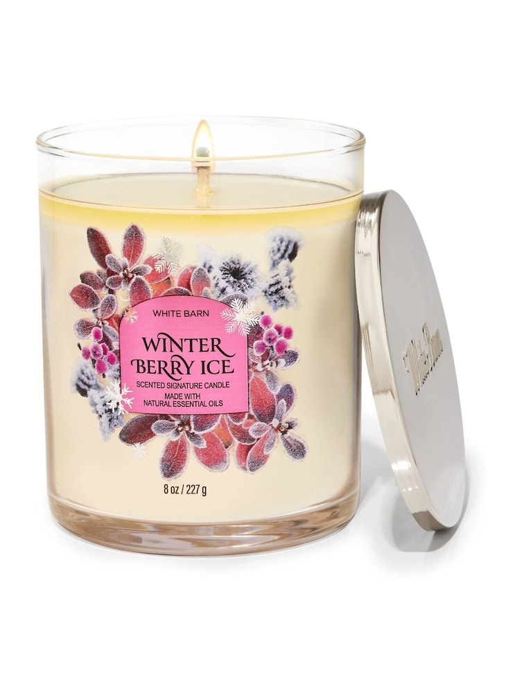 Bath & Body Works Winterberry Ice Single Wick Candle 8 oz / 227 g - Image 1 of 1