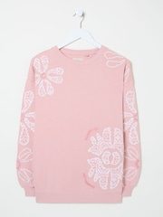 FatFace Alex Pink Wonderment Graphic Crew - Image 6 of 6