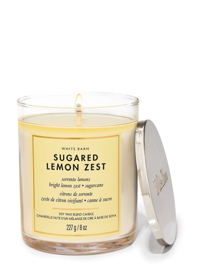 Bath & Body Works Sugared Lemon Zest Sugared Lemon Zest Single Wick Candle 8 oz / 227 g - Image 1 of 1