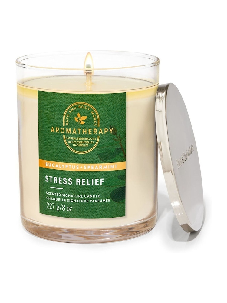 Bath & Body Works Clear Eucalyptus Spearmint Single Wick Candle 8 oz / 227 g - Image 1 of 1
