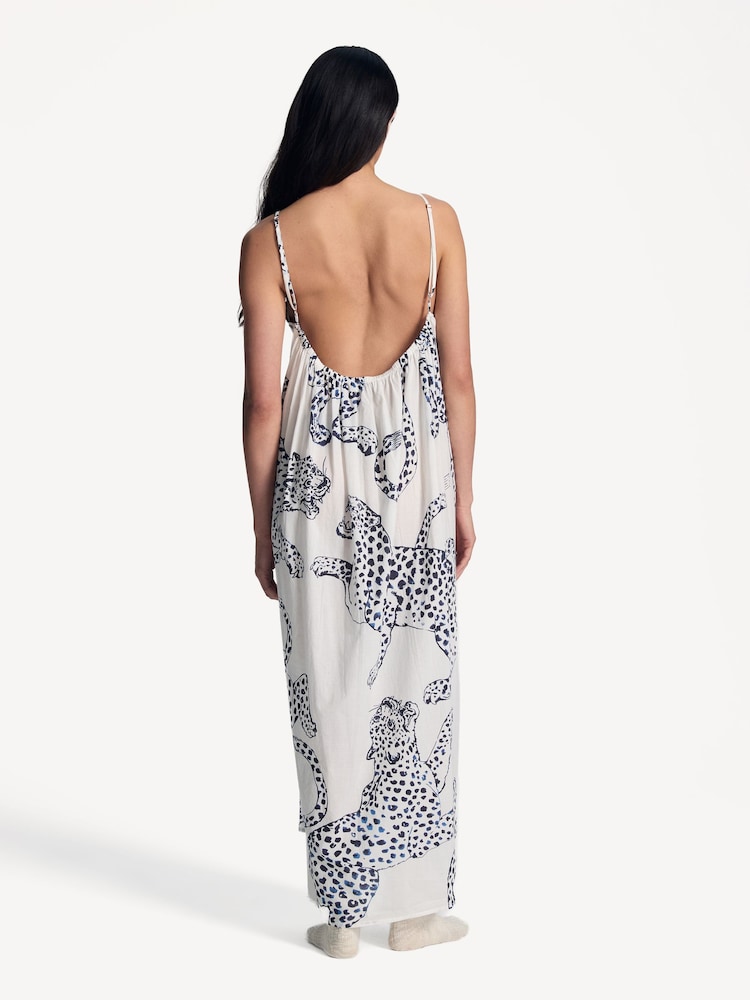 Desmond & Dempsey Jag Cream Square Neck Nightie - Image 2 of 5