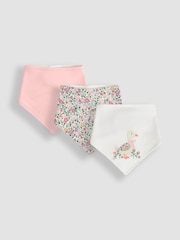 JoJo Maman Bébé Pink 3-Pack Dribble Bibs - Image 1 of 8