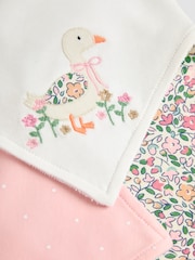 JoJo Maman Bébé Pink 3-Pack Dribble Bibs - Image 8 of 8