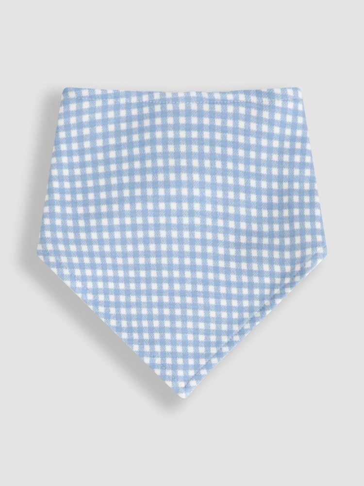 JoJo Maman Bébé Blue 3-Pack Dribble Bibs - Image 2 of 8