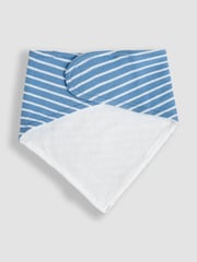 JoJo Maman Bébé Blue 3-Pack Dribble Bibs - Image 6 of 8
