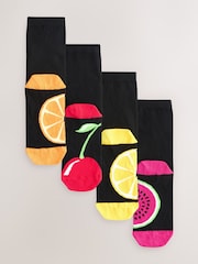 Fruit Footbed Ankle Socks 4 Pack - Image 1 of 7
