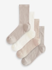 Neutro - Pack de 4 calcetines tobilleros de canalé - Imagen 1 de 7
