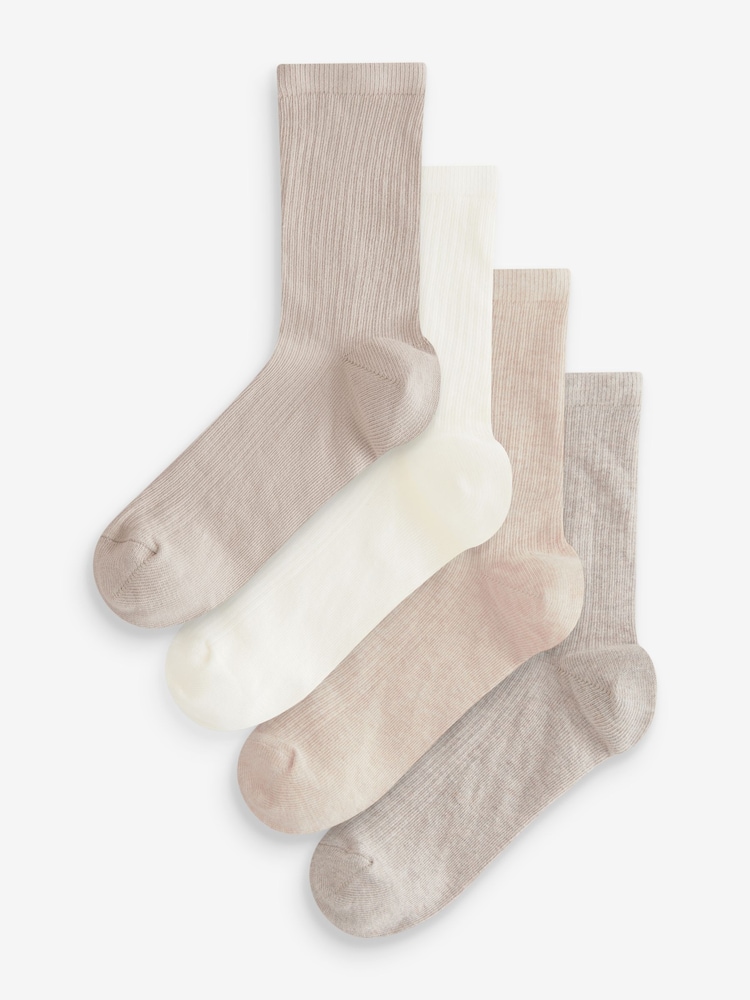 Neutro - Pack de 4 calcetines tobilleros de canalé - Imagen 1 de 7