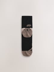 Dog Faces Heel and Toe Detail Ankle Socks 4 Pack - Image 4 of 7