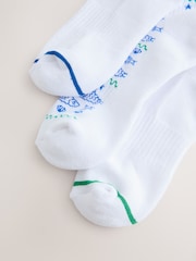 Sardines Cushion Sole Ribbed Sport Ankle Socks 3 Pack With Arch Support - Image 6 of 6
