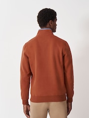 Crew Clothing Orange Classic Quarter Zip Sweatshirt - Image 2 of 5