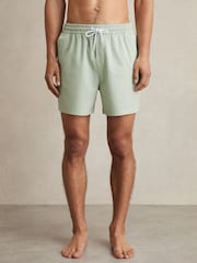 Reiss Mint Green Cliff Drawstring Swim Shorts - Image 3 of 7