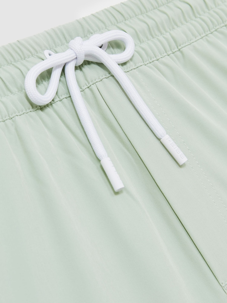 Reiss Mint Green Cliff Drawstring Swim Shorts - Image 6 of 6