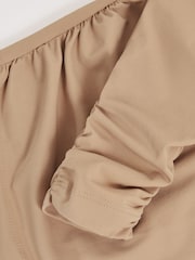 Reiss Sand Edith Jersey-Stretch Ruched Cropped Top - Image 6 of 6