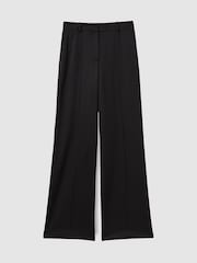 Reiss Black Millie Petite Wide-Leg Tailored Trousers - Image 2 of 8
