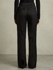 Reiss Black Millie Petite Wide-Leg Tailored Trousers - Image 6 of 8